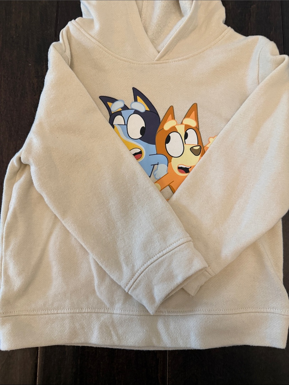 Old Navy Gender Neutral Cream Kids Hoodie with Bluey and Bingo Sweatshirt - Picture 3 of 6